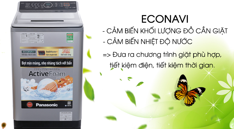 Cảm biến Econavi - Máy giặt Panasonic 10 kg NA-F100V5LRV Cảm biến Econavi - Máy giặt Panasonic 10 kg NA-F100V5LRV